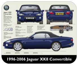 Jaguar XK8 Convertible 1996-2006 Place Mat, Small